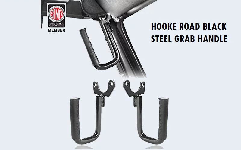 Hooke-Road-Black-Steel-Front-Grab-Handle Best Jeep Grab Handles (Review) 2023 - Top Picks and Complete Guide