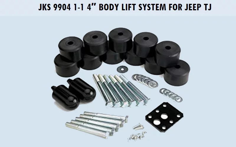 JKS-9904-1-1-4″-Body-Lift-System-for-Jeep-TJ 10 Best Jeep Lift Kit (Review) 2025 - Top Picks And Complete Guide