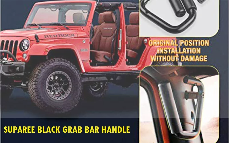 SUPAREE-Black-Grab-Bar-Front-Grab-Handle Best Jeep Grab Handles (Review) 2023 - Top Picks and Complete Guide