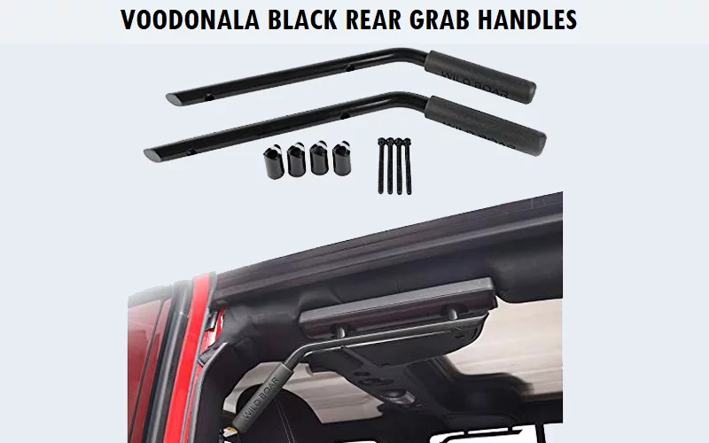 Voodonala-Black-Rear-Grab-Handles-Roll-Bar Best Jeep Grab Handles (Review) 2023 - Top Picks and Complete Guide