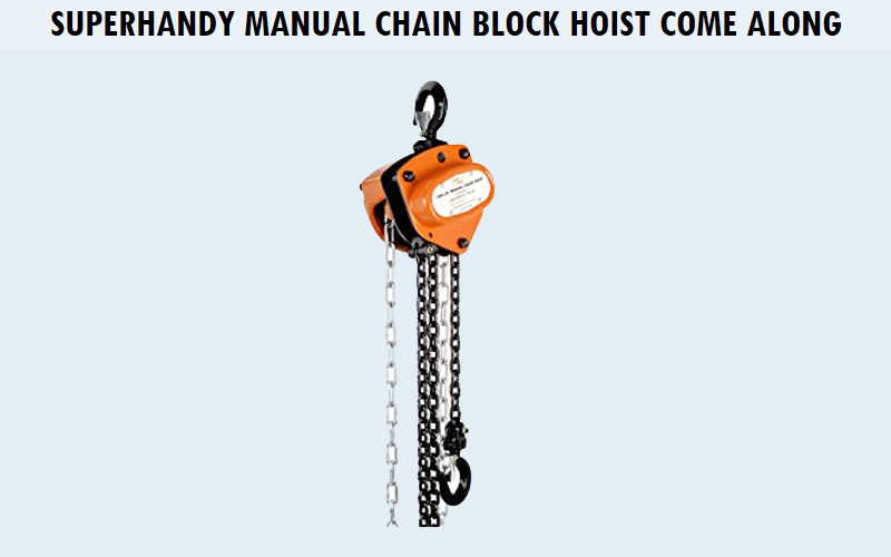 SuperHandy Manual Chain Hoist 1/4 Ton 550Lbs Capacity - 5' Lift Come Along For Garage & Workshop Use
