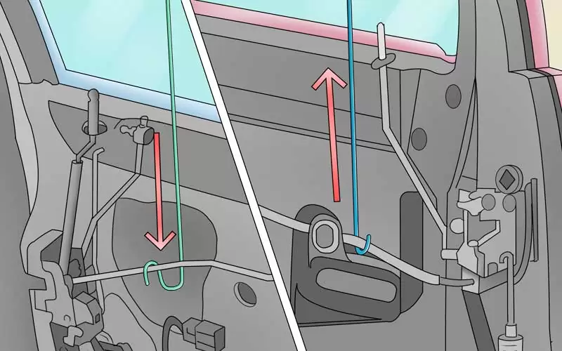pulling-the-hanger How to Unlock a Car with a Coat Hanger - Complete Process